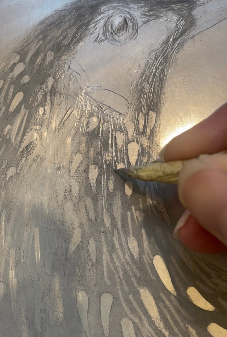 Creating The Red Wattlebird Etching - Part 4 - Working More Into The Plate and 2nd Proof
