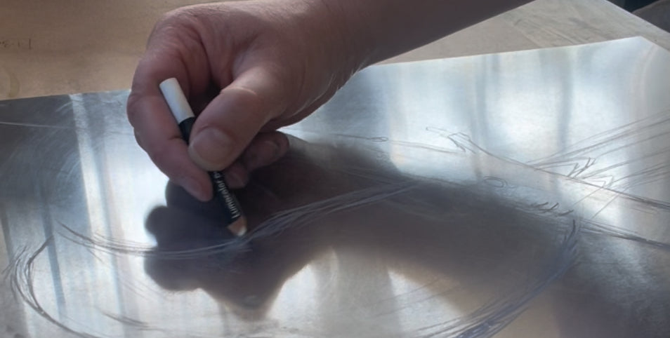 Creating the Red Wattlebird Drypoint Etching - Part 1 - Getting the Image Onto The Plate