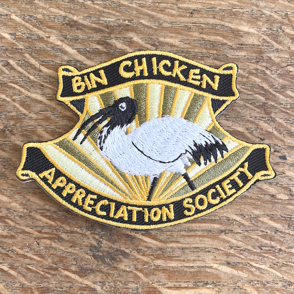 Embroidered Patch - Bin Chicken Appreciation Society