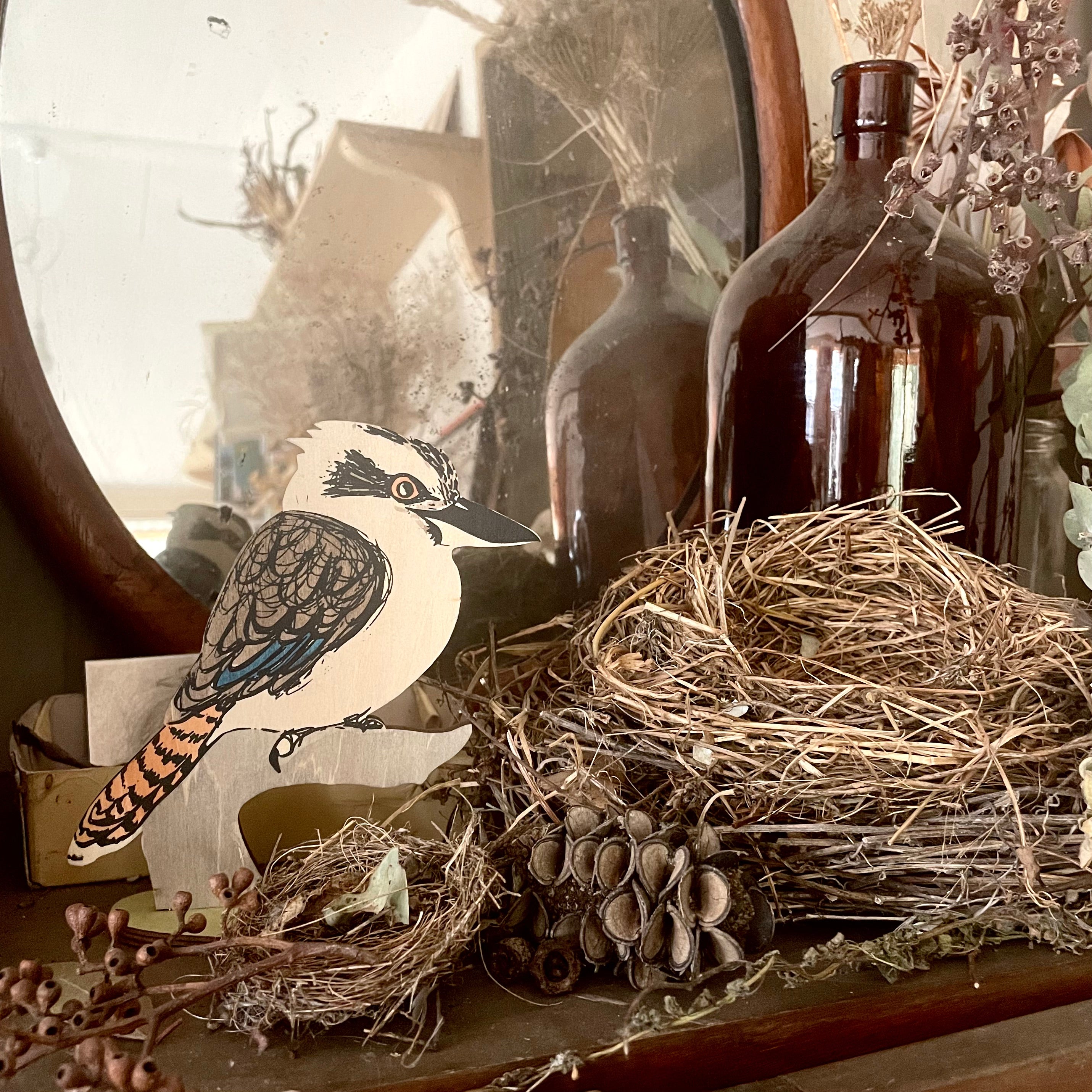 Laughing Kookaburra Standing Bird Ornament