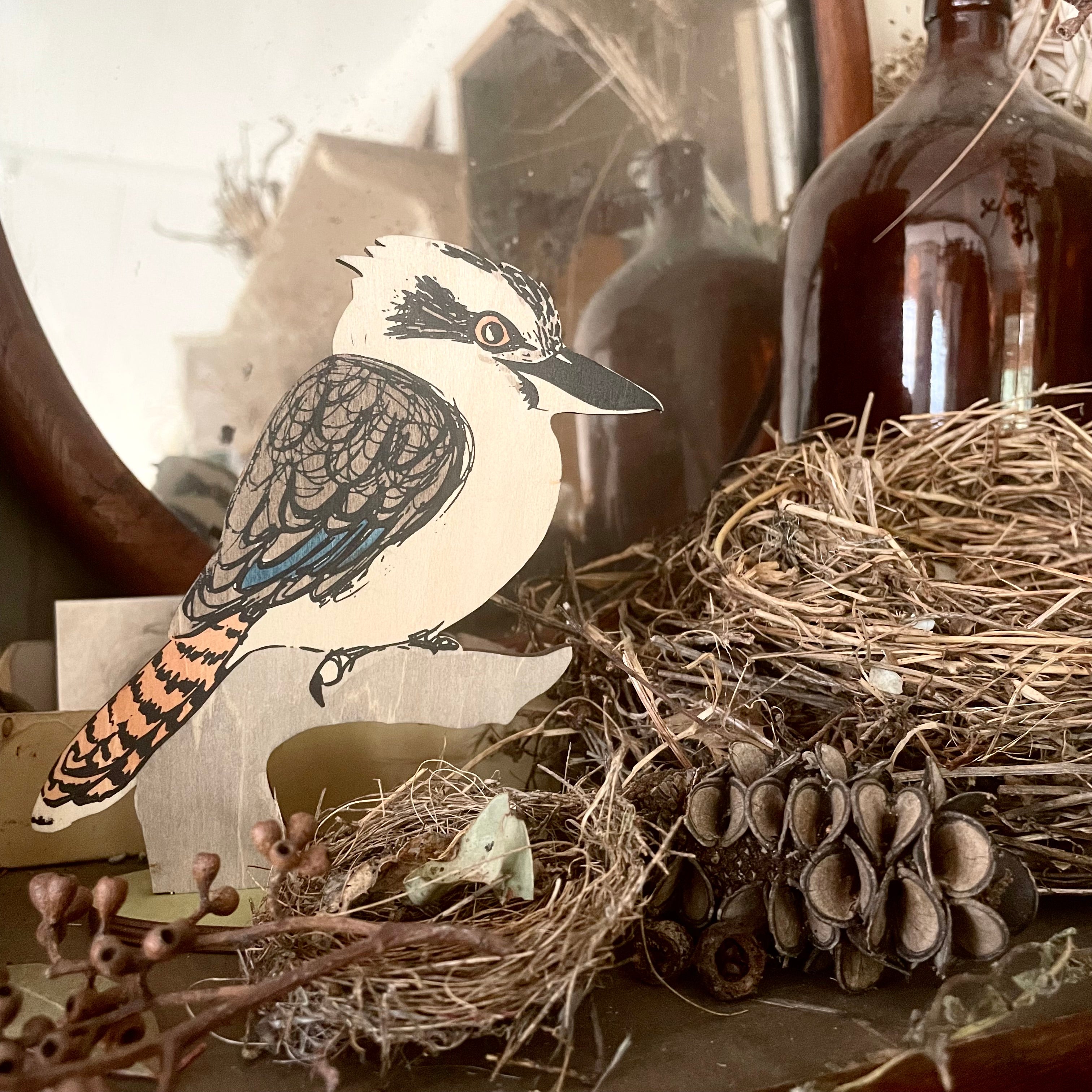 Laughing Kookaburra Standing Bird Ornament