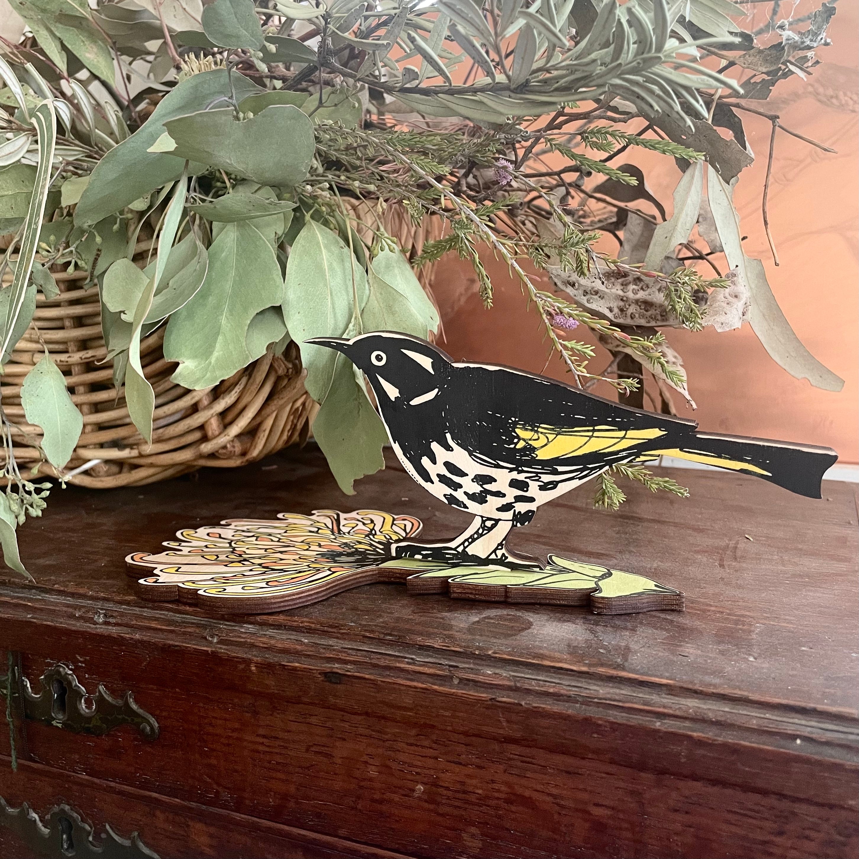 New Holland Honeyeater Standing Bird Ornament