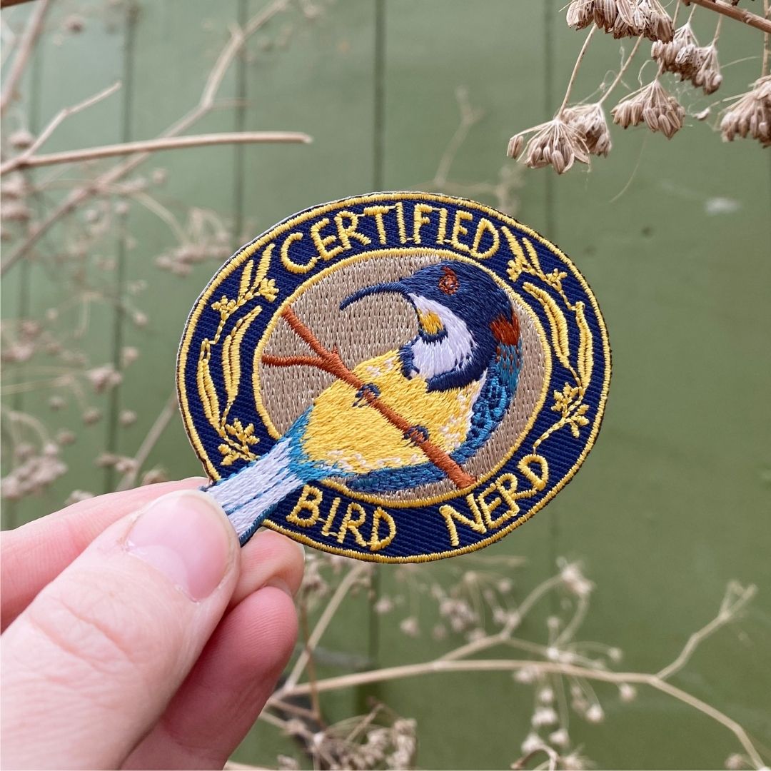 Certified Bird Nerd Embroidered Patch