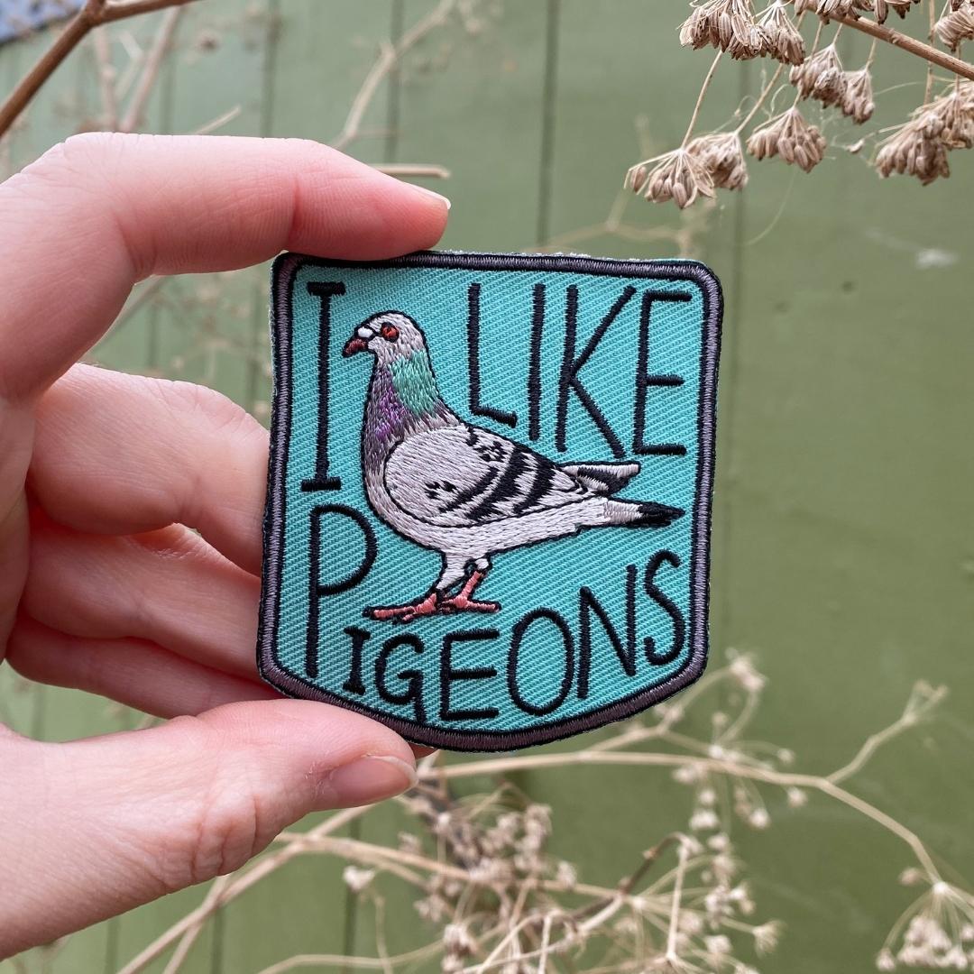 I Like Pigeons Embroidered Patch
