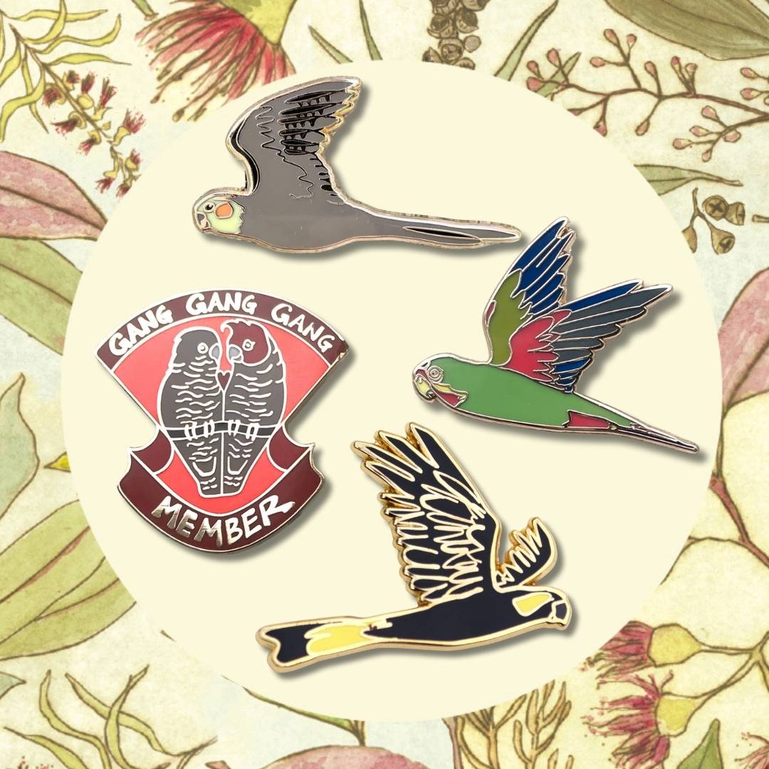 Parrots and Cockies Bundle - 4 Enamel Pins