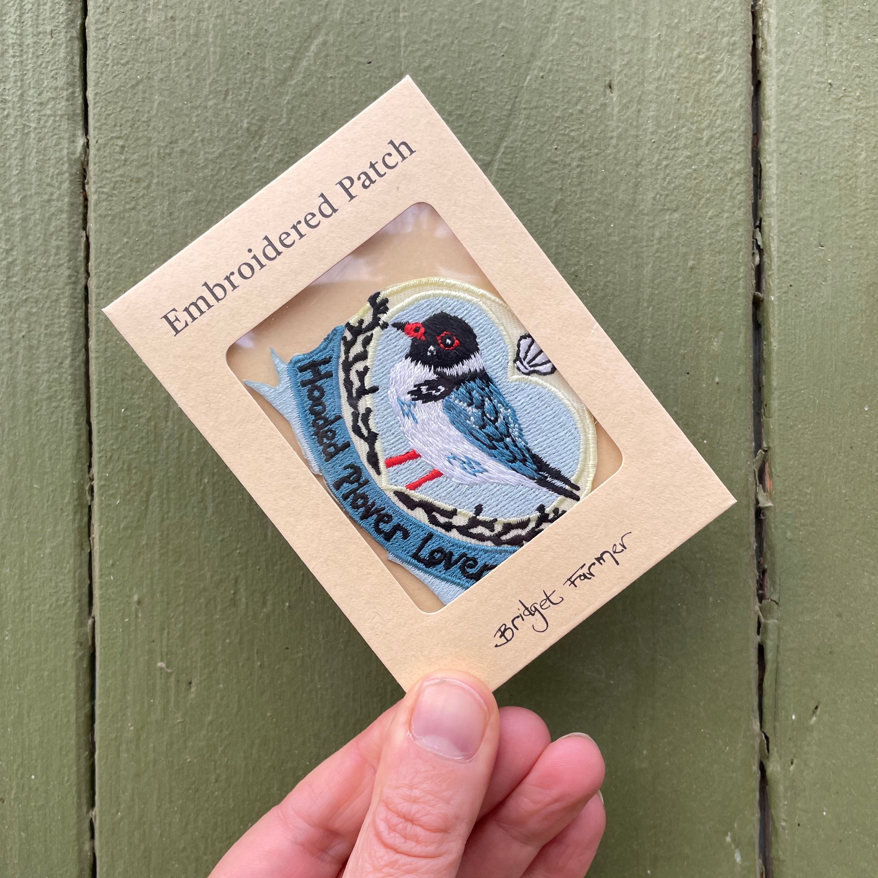 Hooded Plover Lover Embroidered Patch