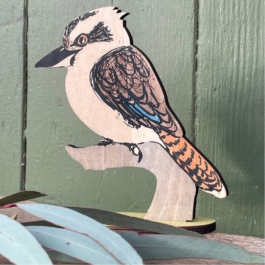 Laughing Kookaburra Standing Bird Ornament