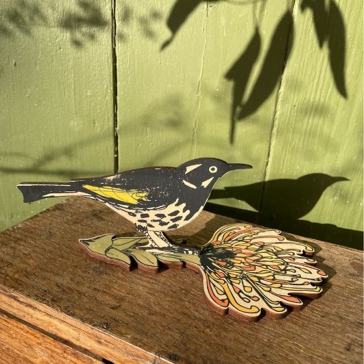 New Holland Honeyeater Standing Bird Ornament