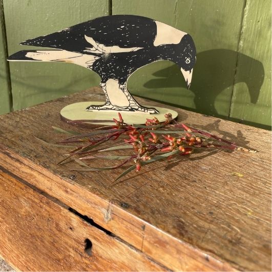 Australian Magpie Standing Bird Ornament