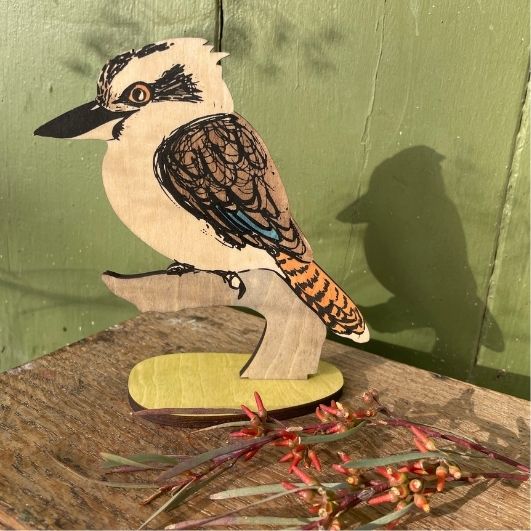 Laughing Kookaburra Standing Bird Ornament – Bridget Farmer