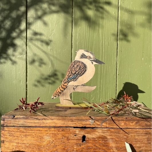 Laughing Kookaburra Standing Bird Ornament