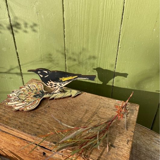 New Holland Honeyeater Standing Bird Ornament