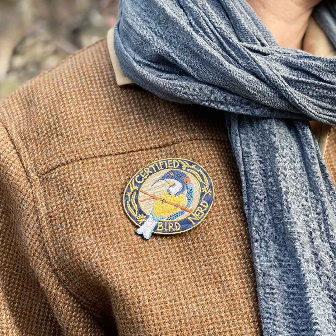 Certified Bird Nerd Embroidered Patch
