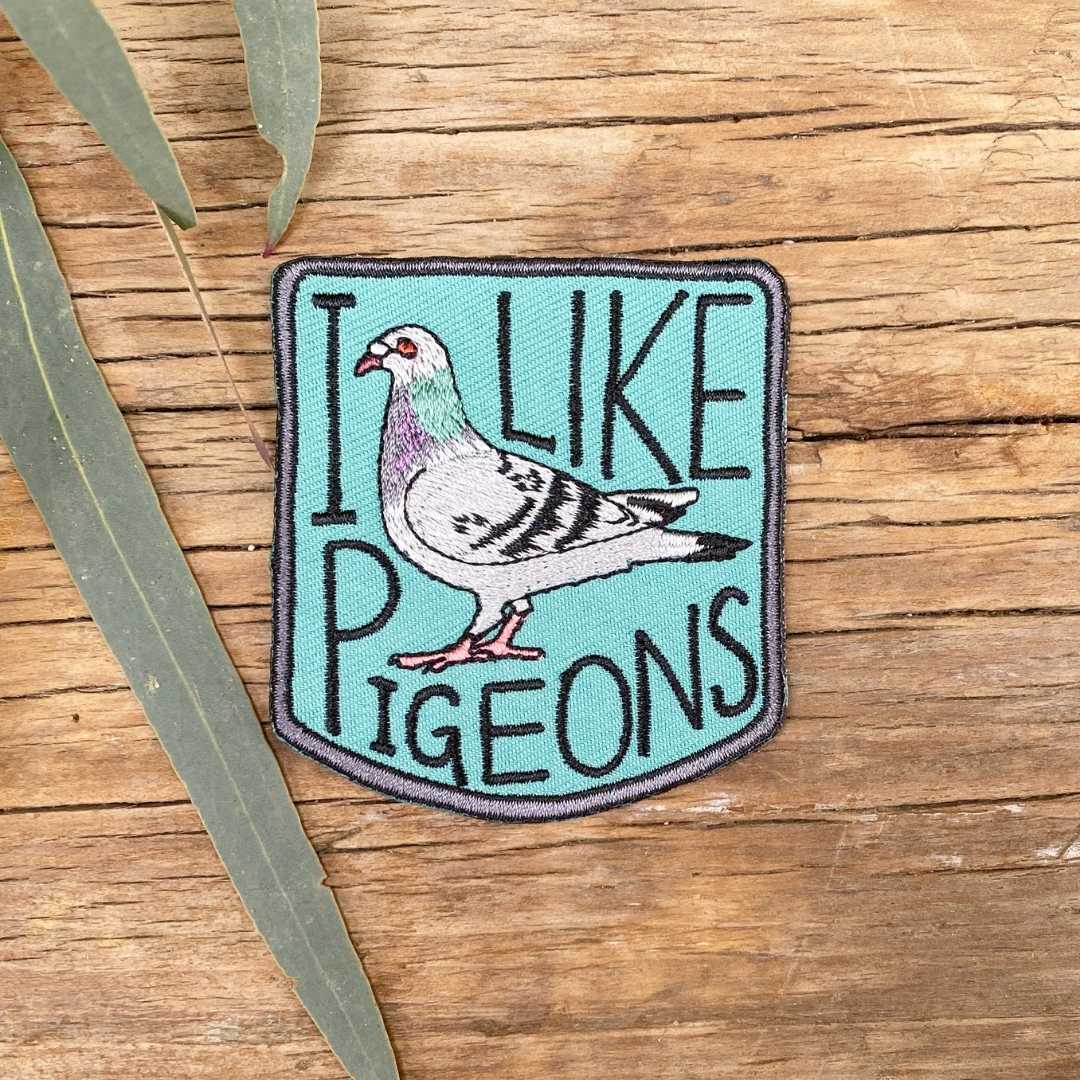 I Like Pigeons Embroidered Patch