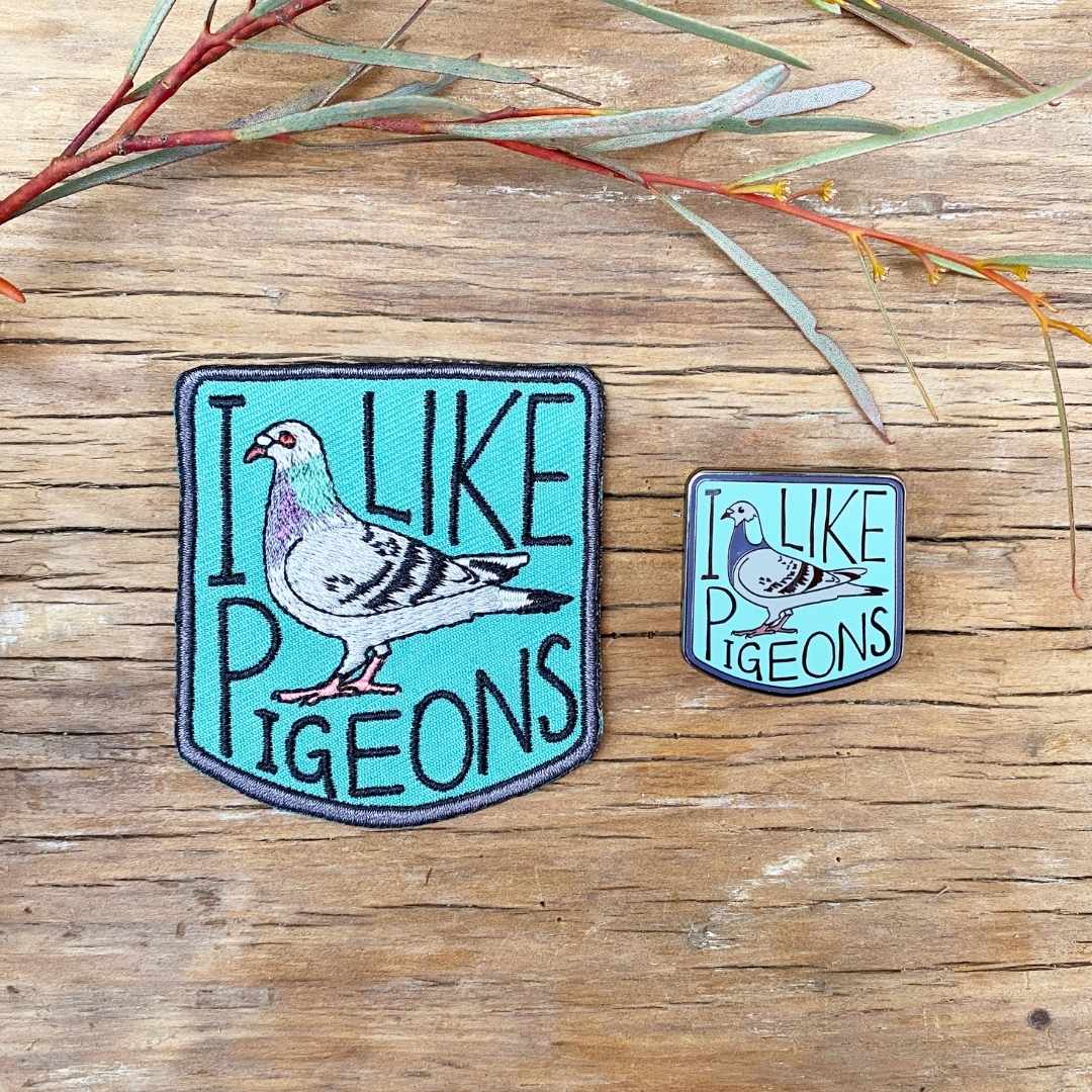 I Like Pigeons Embroidered Patch