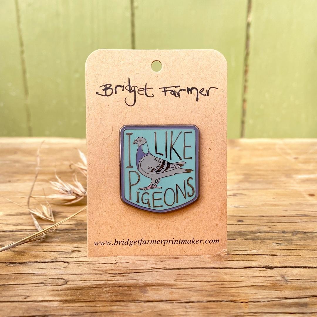 I Like Pigeons Enamel Pin