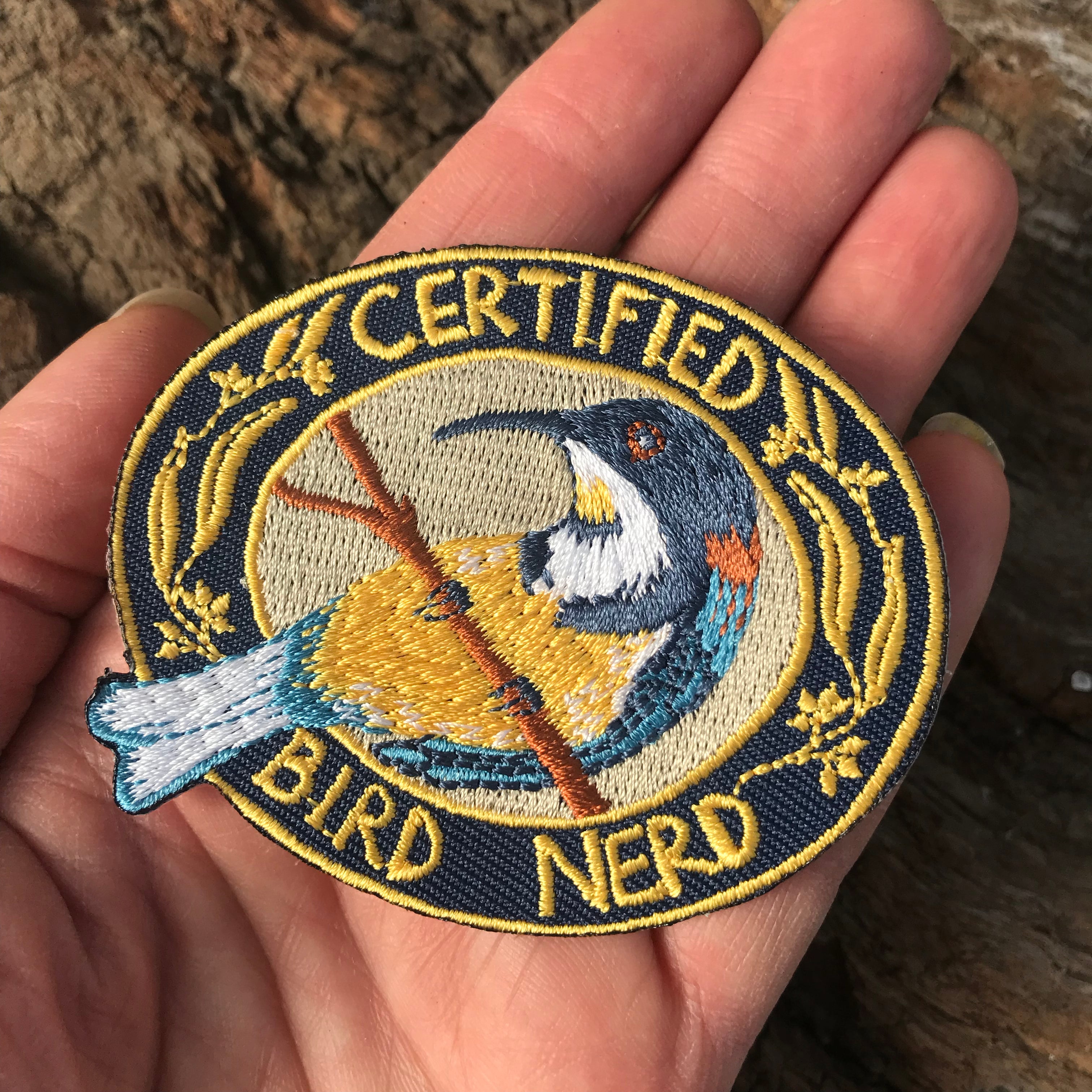 Embroidered Patch - Certified Bird Nerd