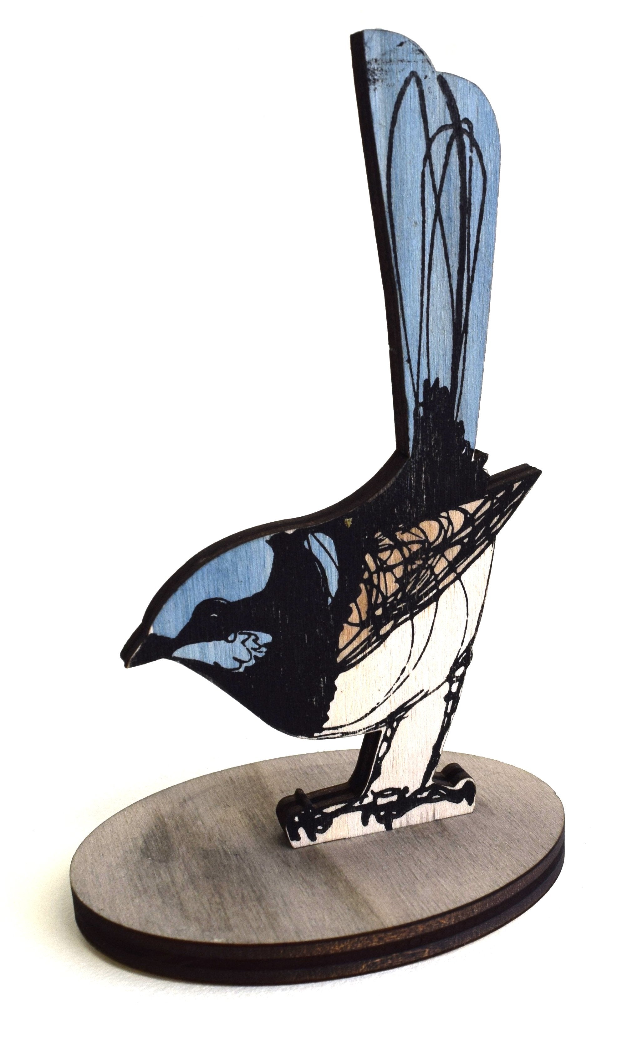Superb Fairy Wren Standing Bird Ornament