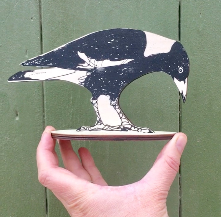 Australian Magpie Standing Bird Ornament