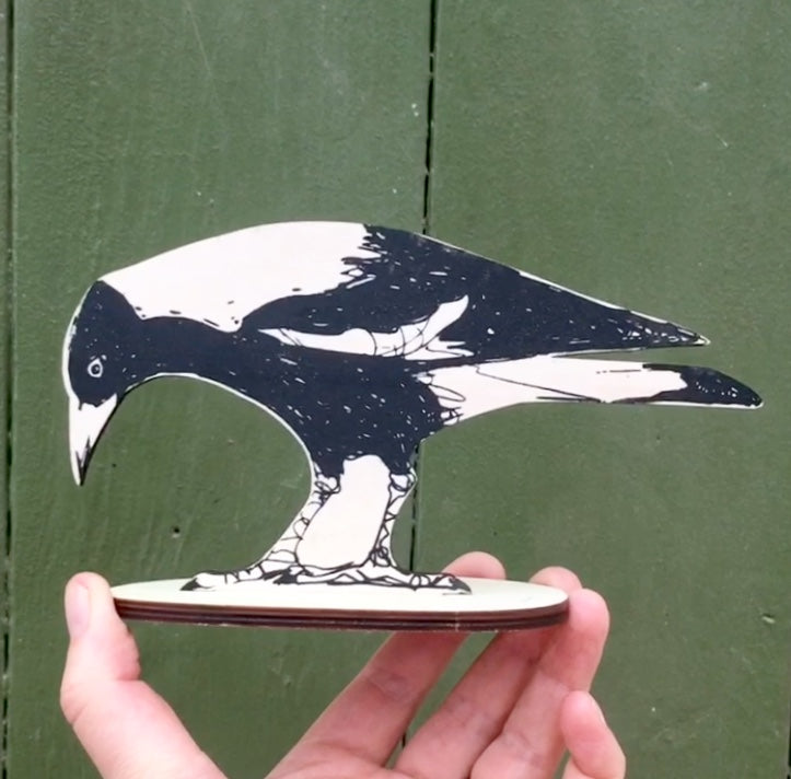 Australian Magpie Standing Bird Ornament