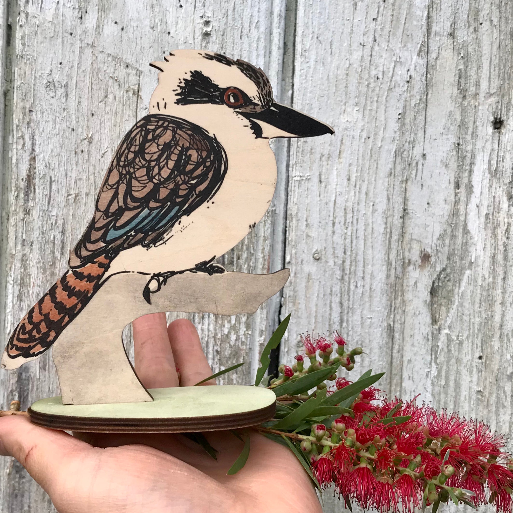 Laughing Kookaburra Standing Bird Ornament