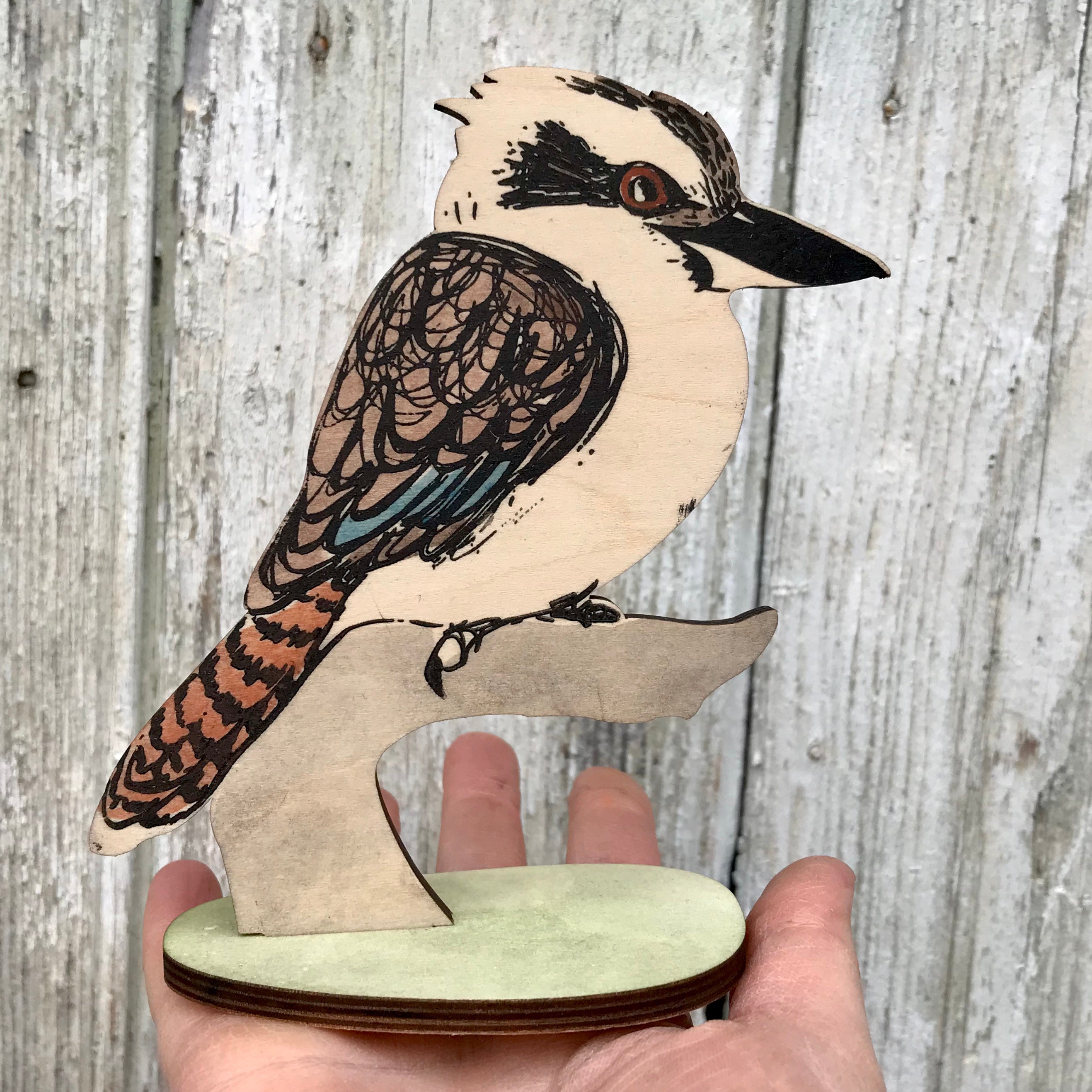 Laughing Kookaburra Standing Bird Ornament