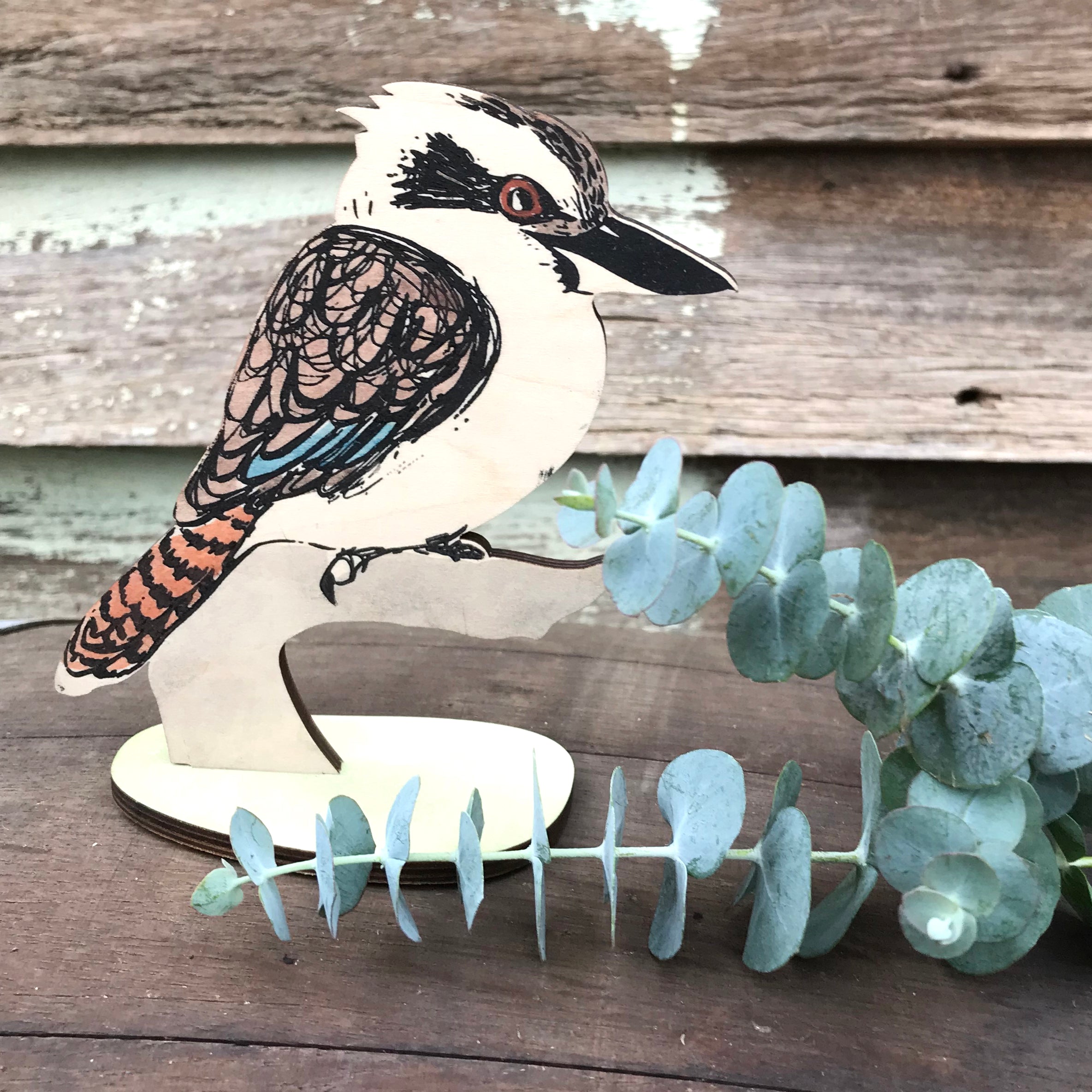 Laughing Kookaburra Standing Bird Ornament