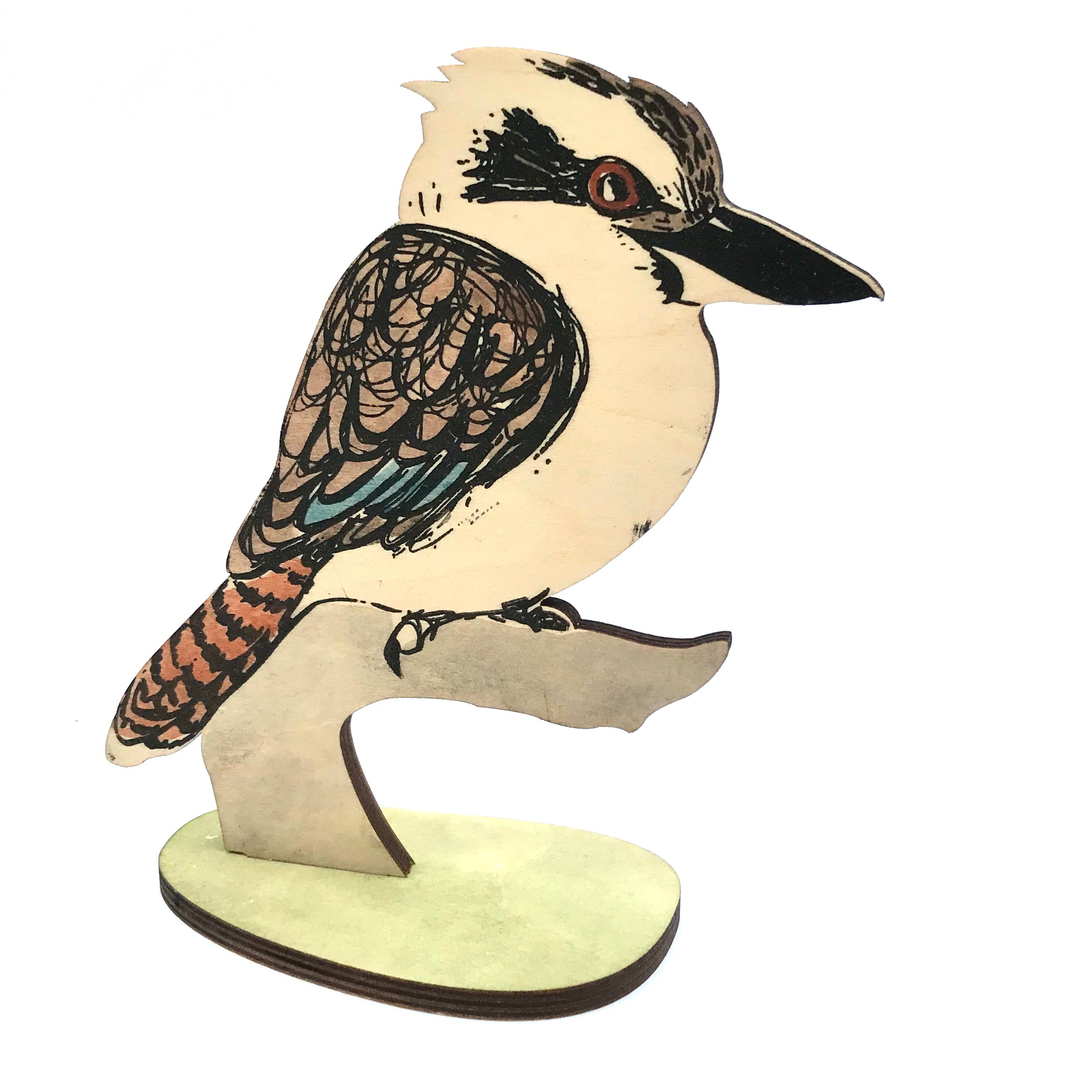 Laughing Kookaburra Standing Bird Ornament