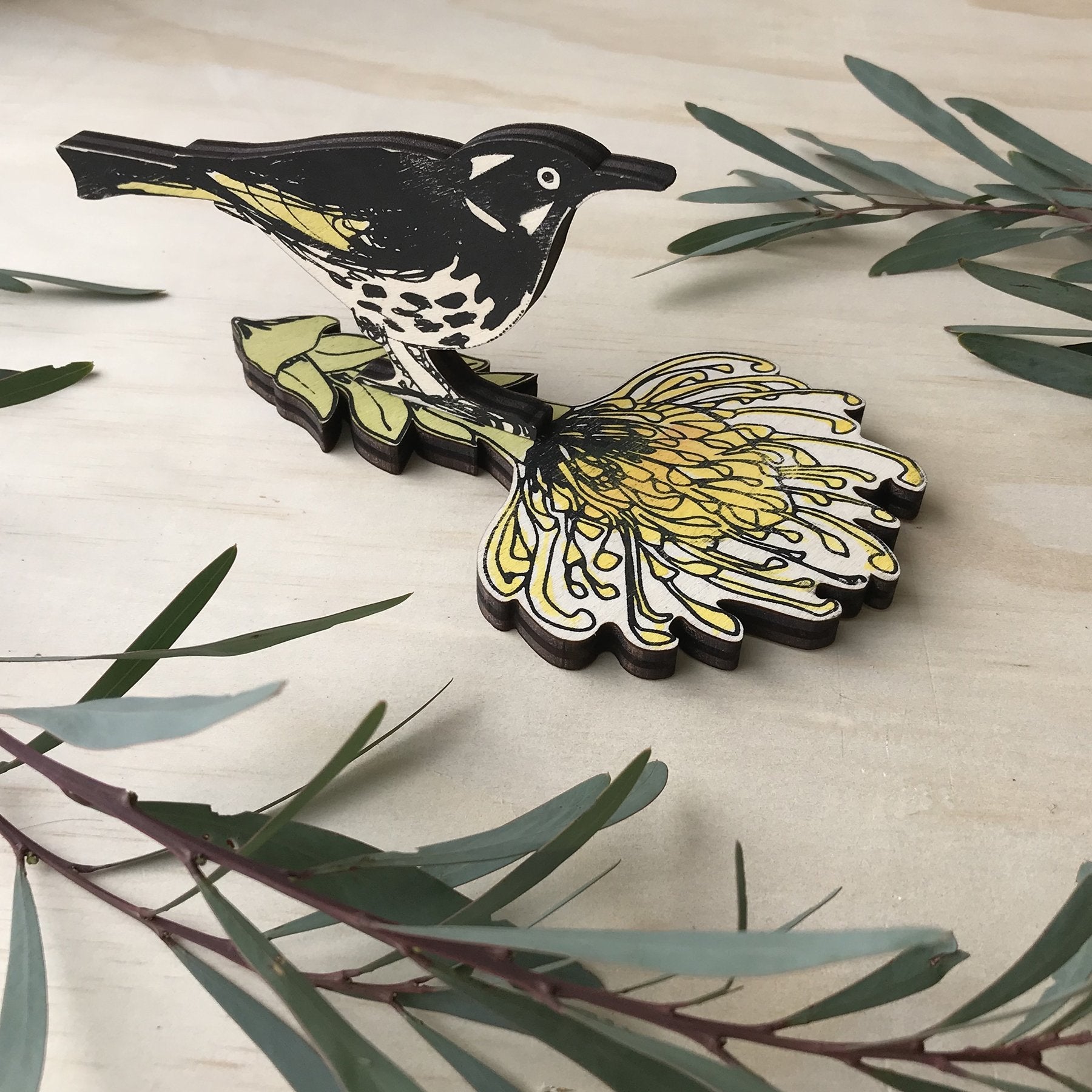 New Holland Honeyeater Standing Bird Ornament