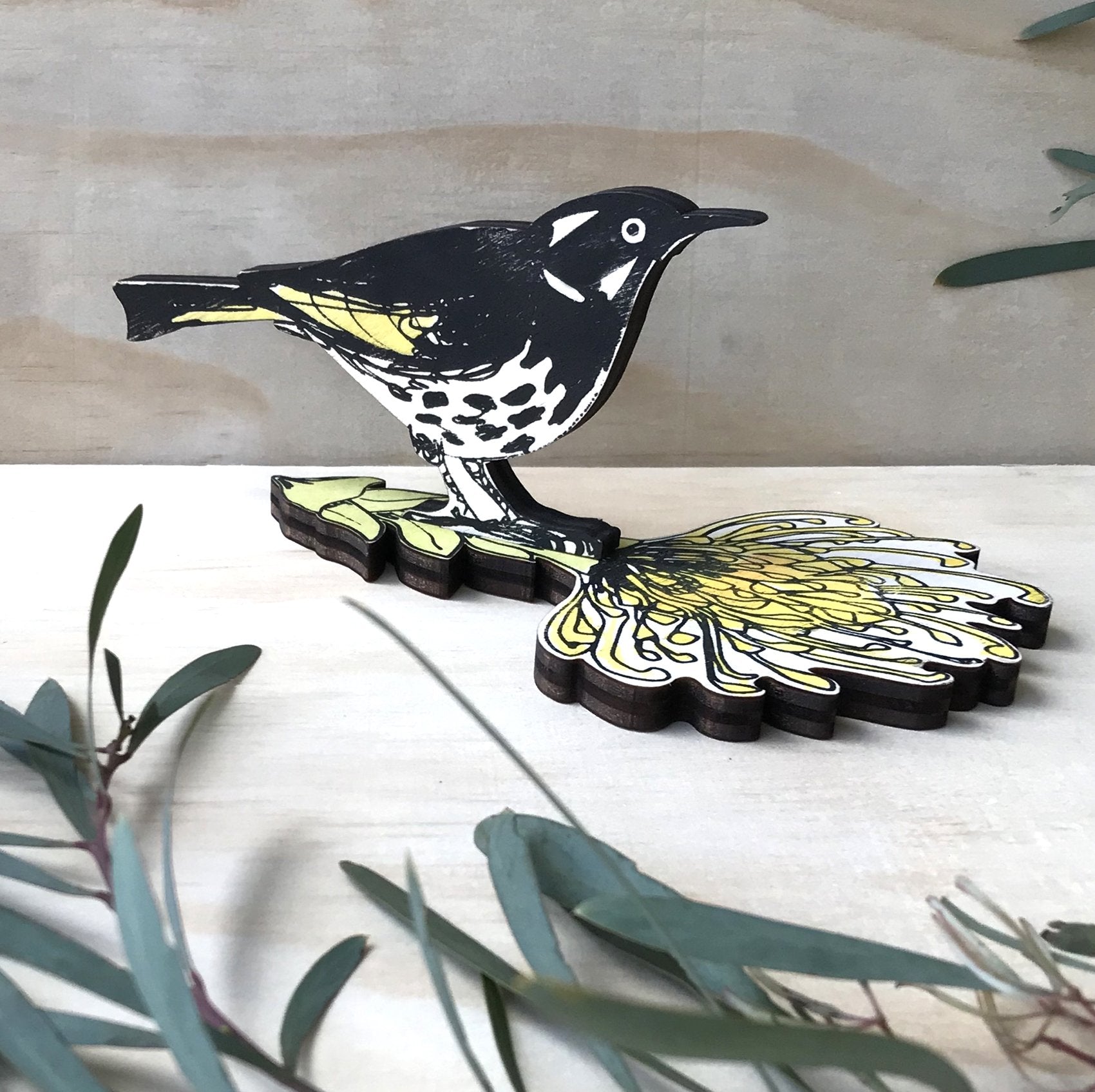 New Holland Honeyeater Standing Bird Ornament