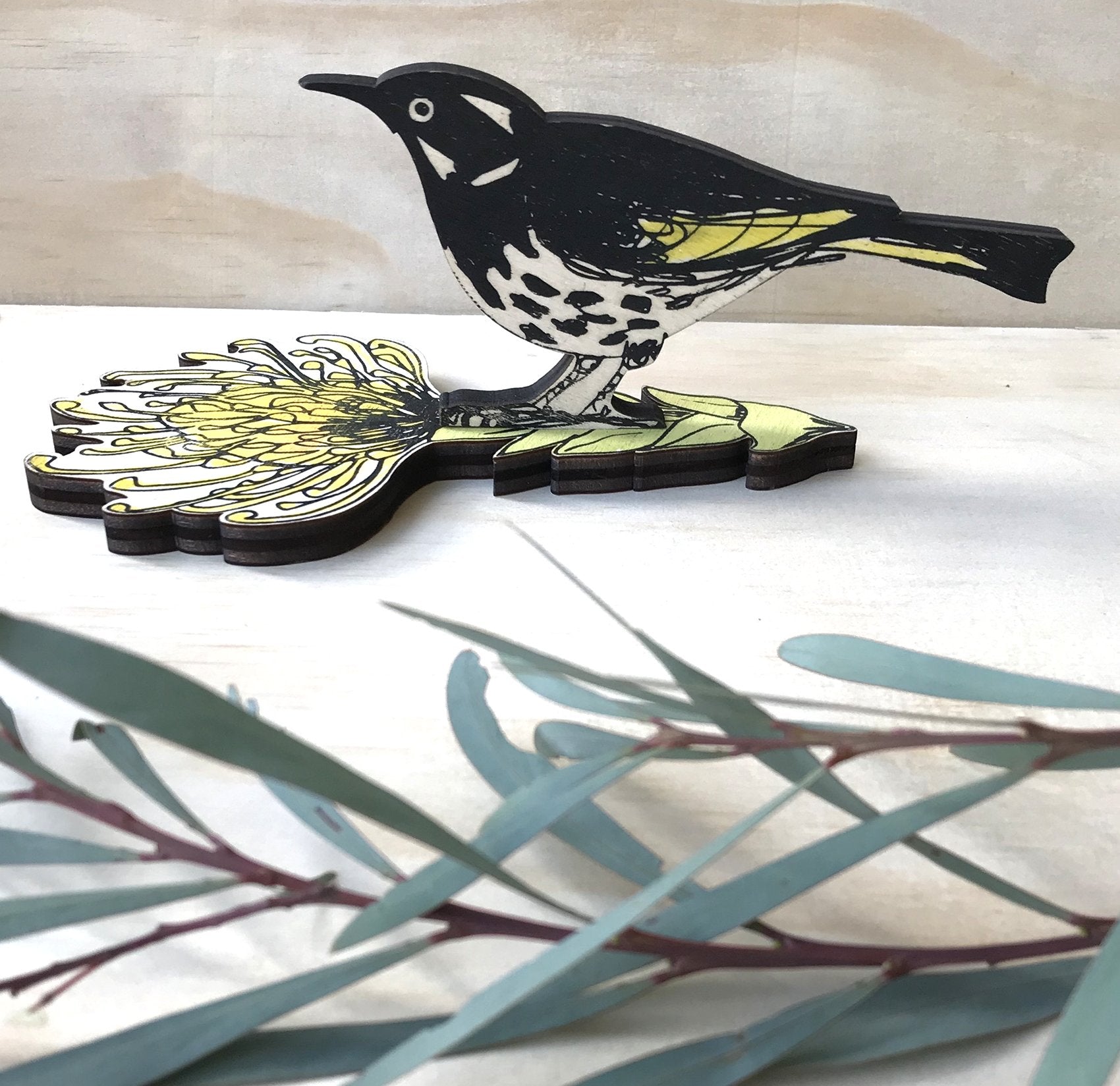 New Holland Honeyeater Standing Bird Ornament