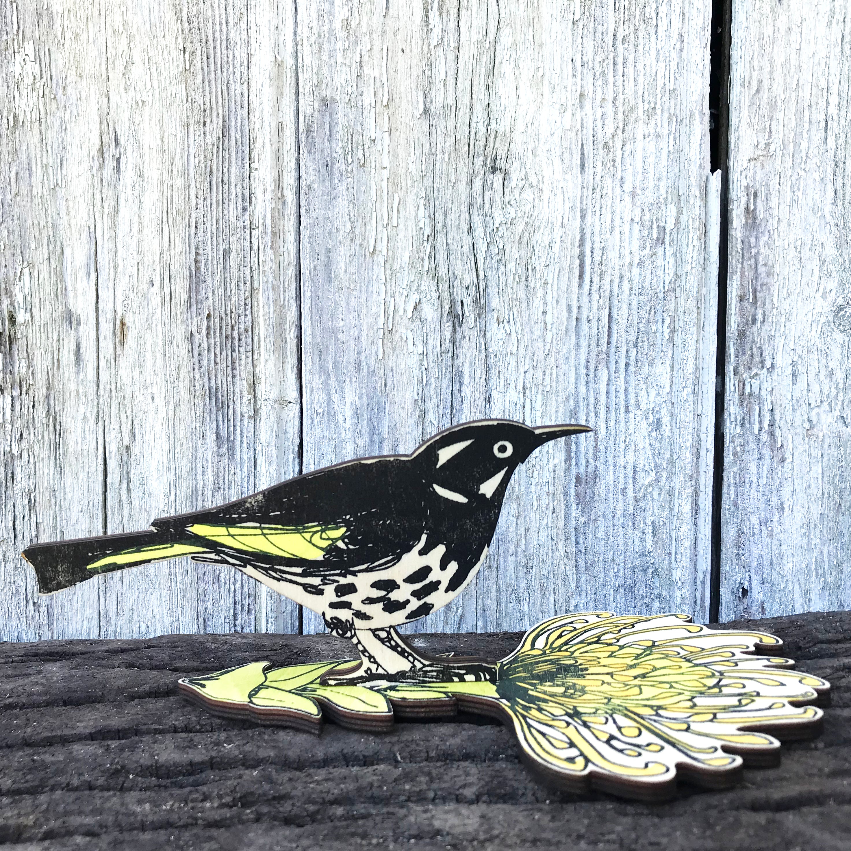 New Holland Honeyeater Standing Bird Ornament