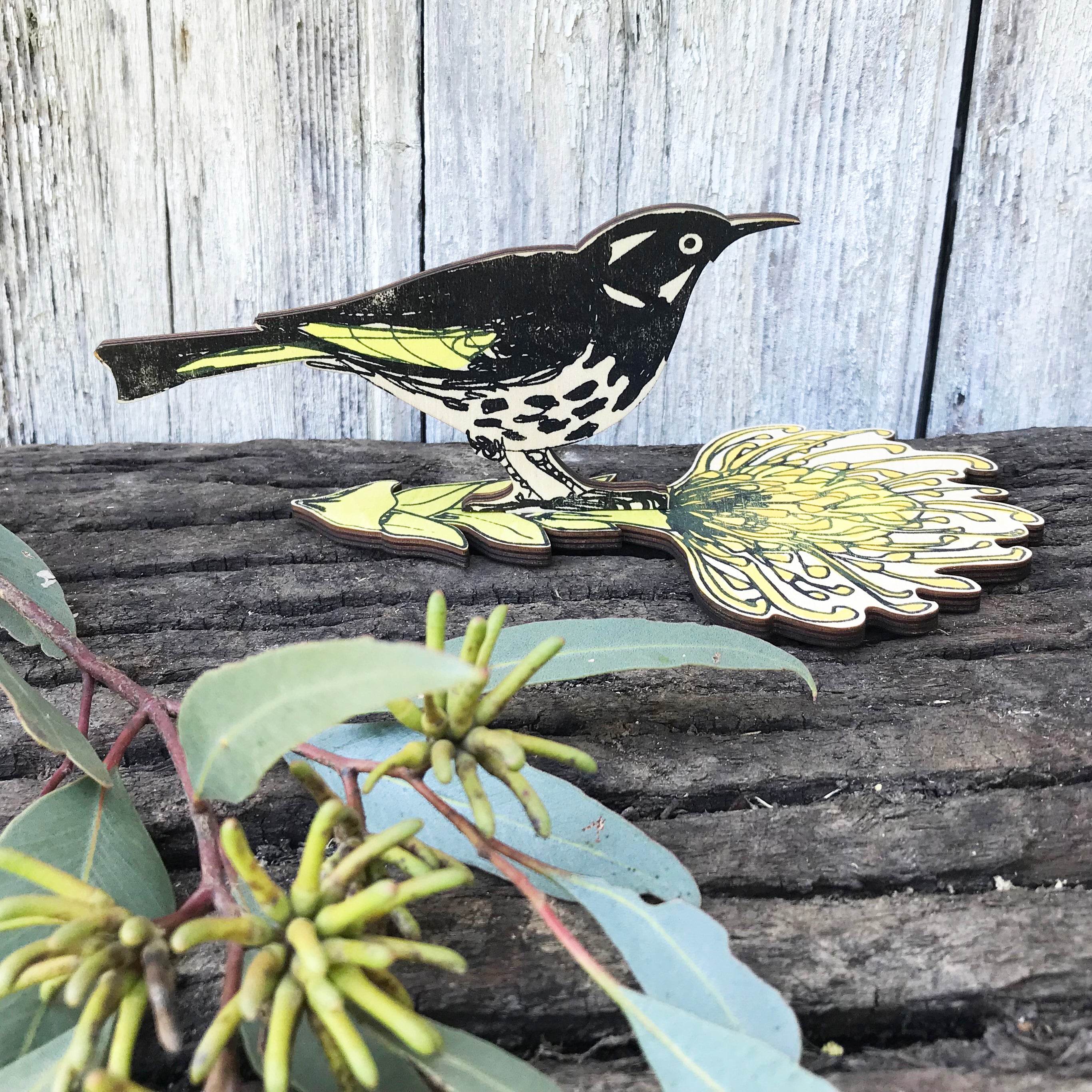 New Holland Honeyeater Standing Bird Ornament