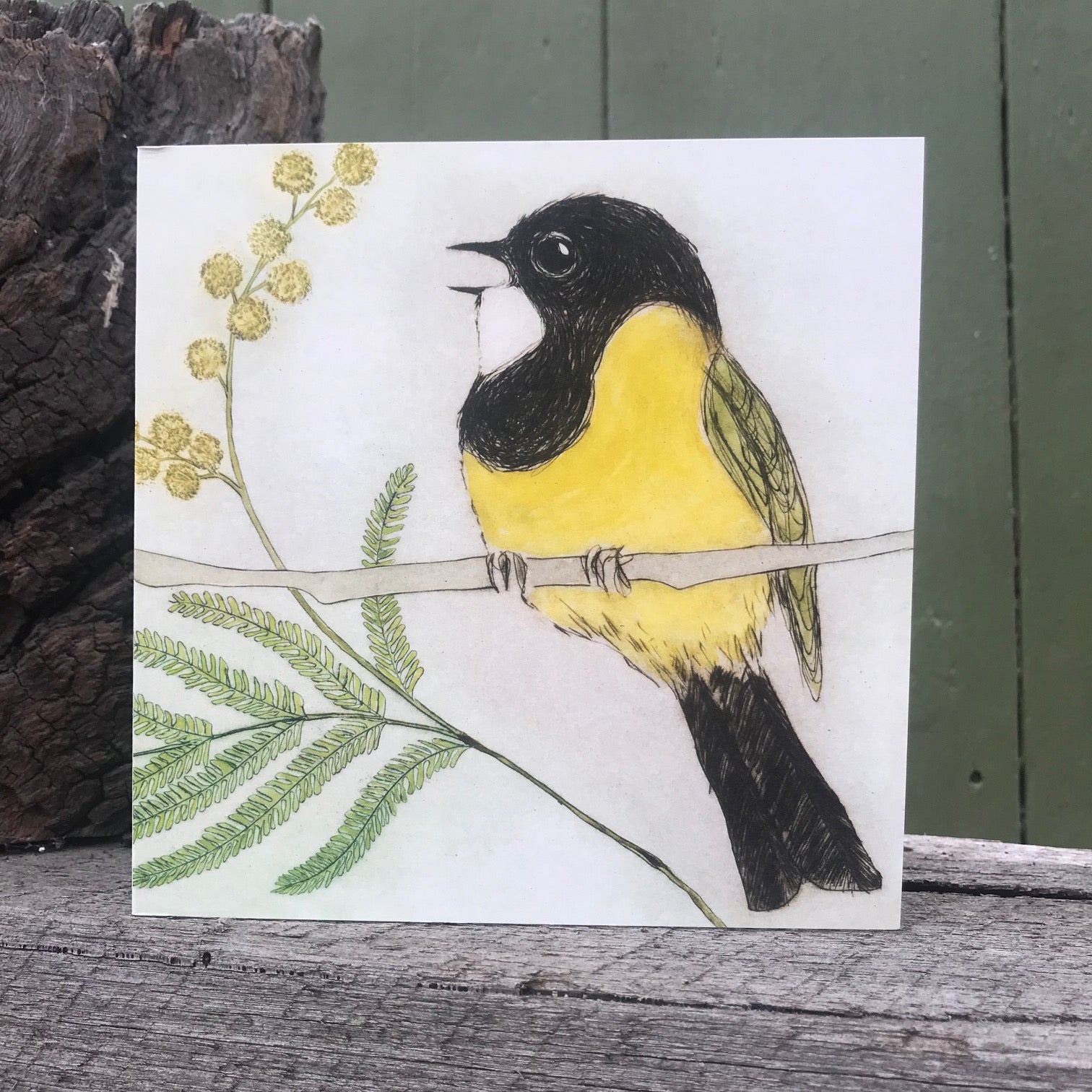 Golden Whistler Greeting Card "The Bush Birds" Collection