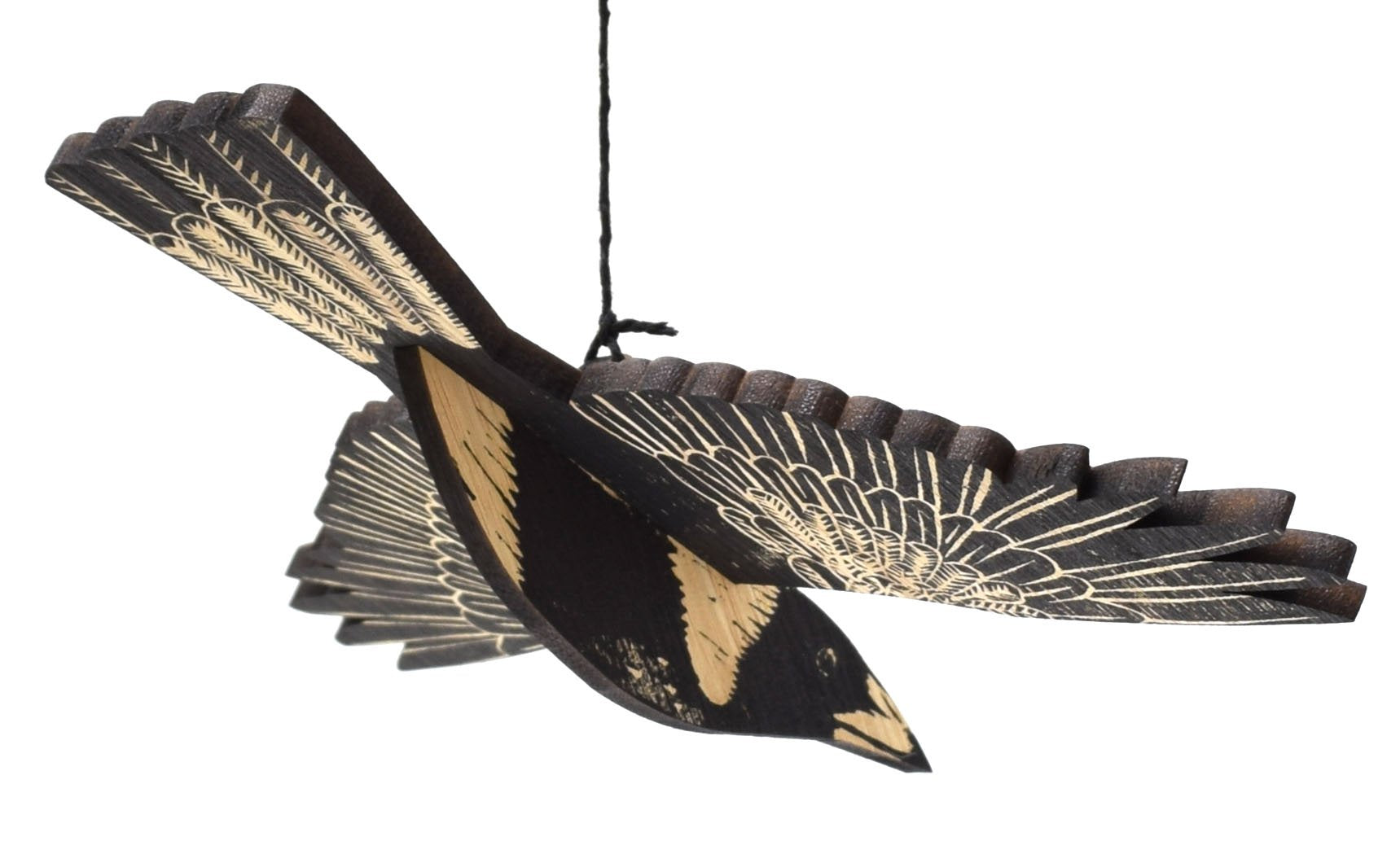 Australian Magpie Hanging Wooden Bird Mobile