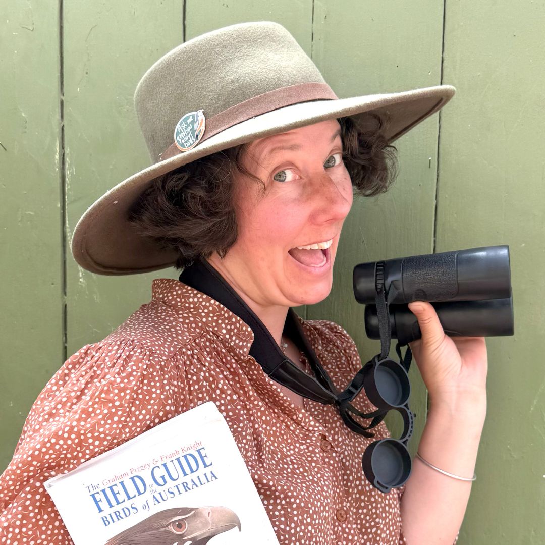 Ask me questions about birds -Rufous Whistler Enamel Pin