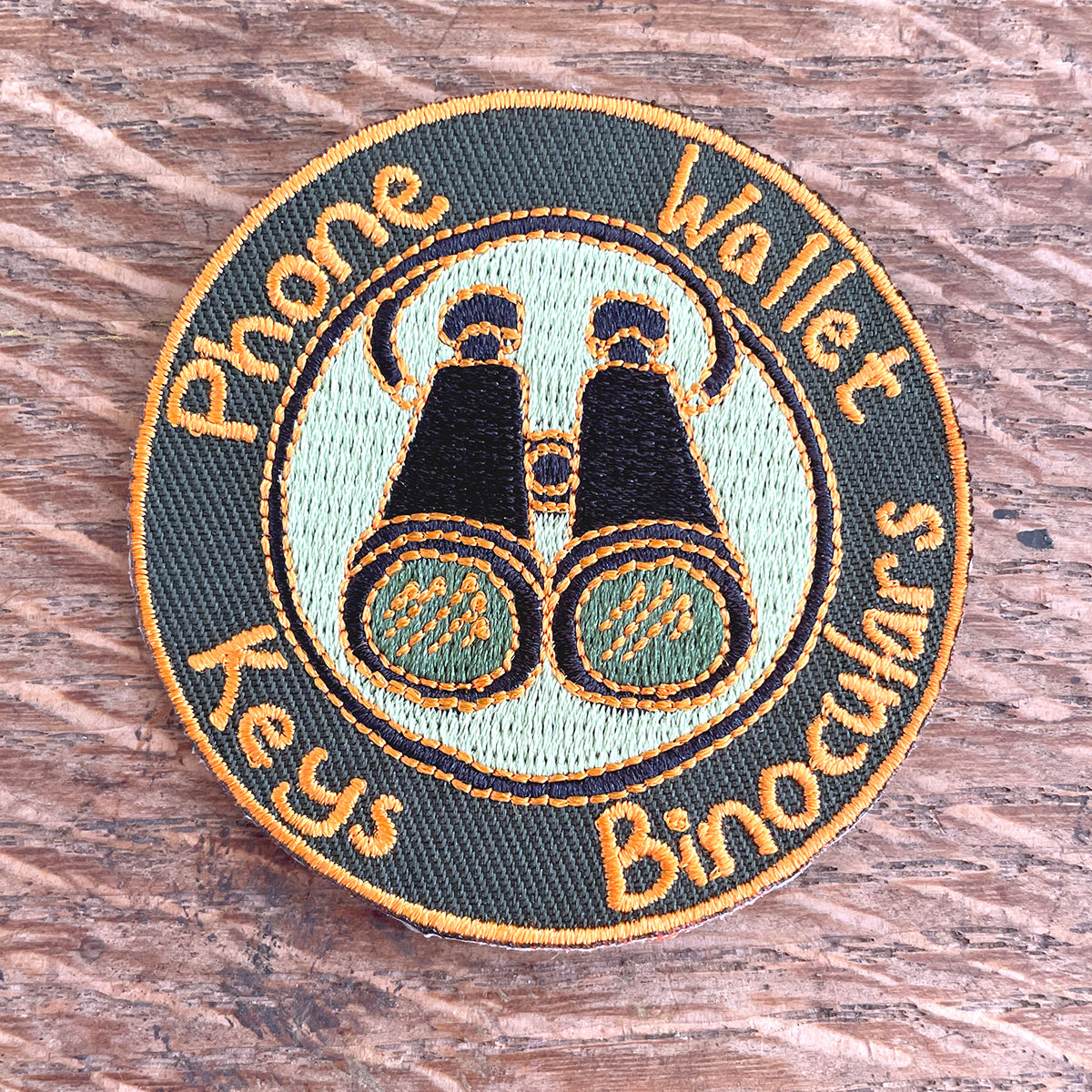 Phone, Wallet, Keys, Binoculars Embroidered Patch