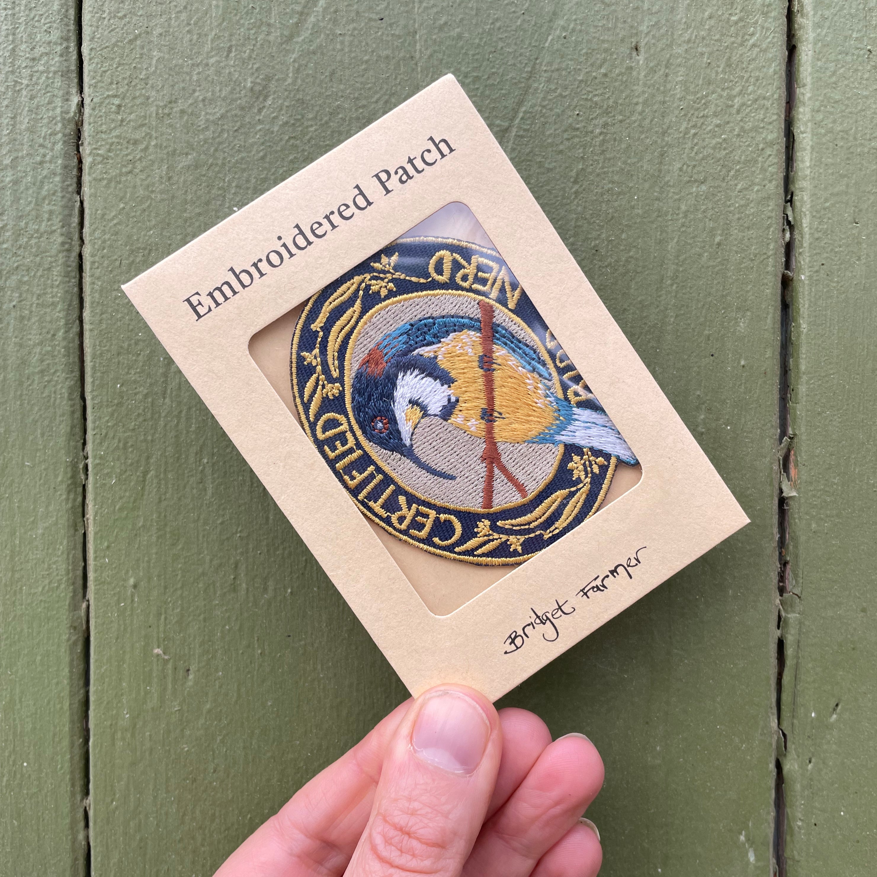 Certified Bird Nerd Embroidered Patch