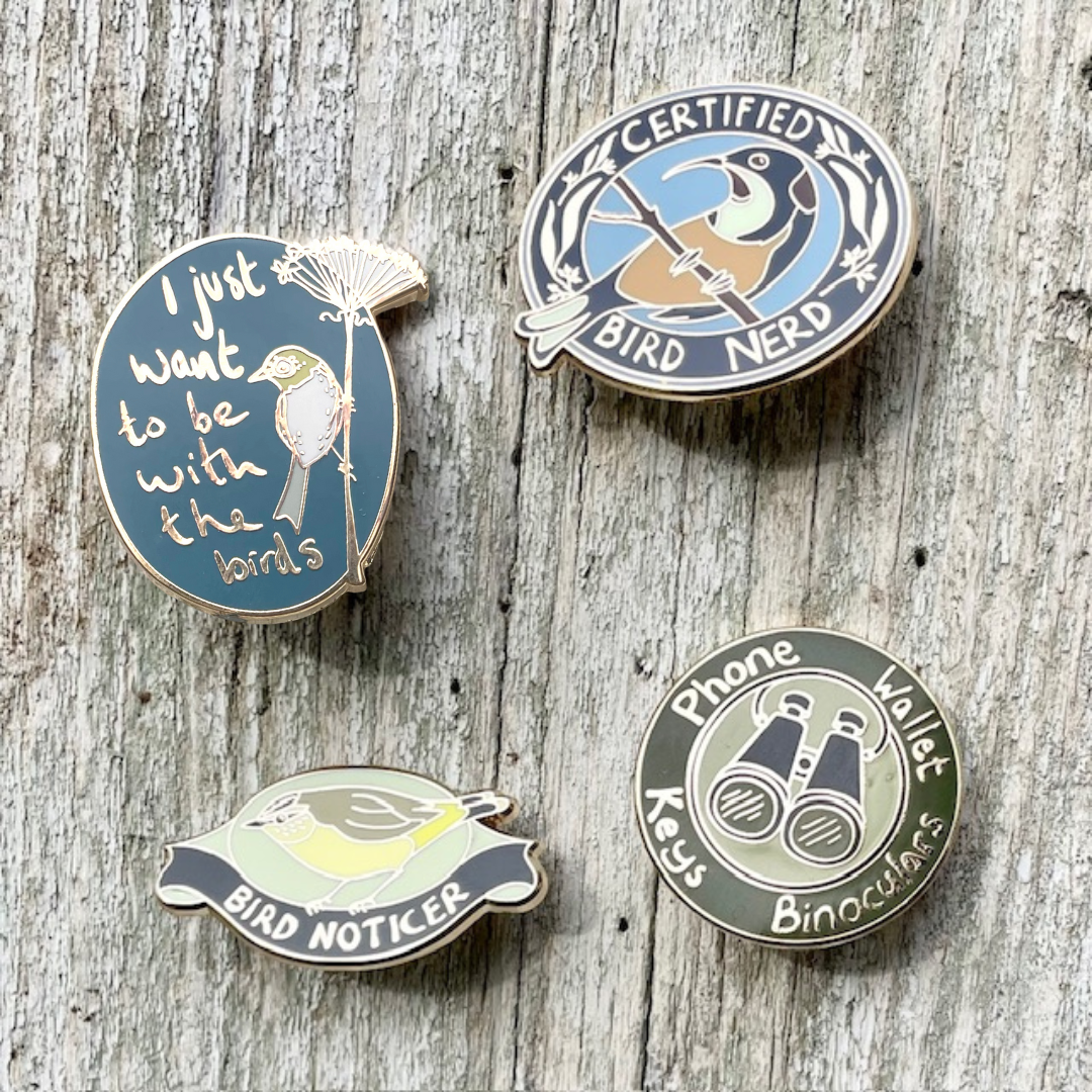 Birder Bundle -  4 Enamel Pins