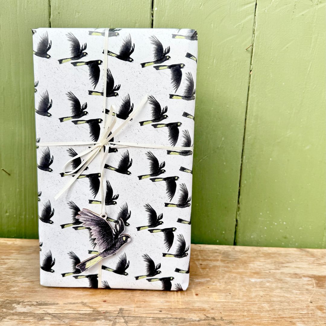 Yellow-tailed Black Cockatoos Wrapping Paper