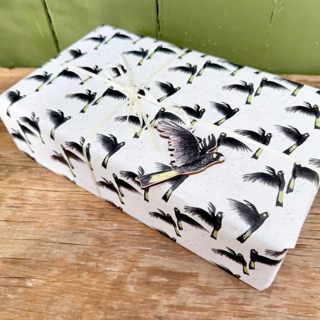 Yellow-tailed Black Cockatoos Wrapping Paper
