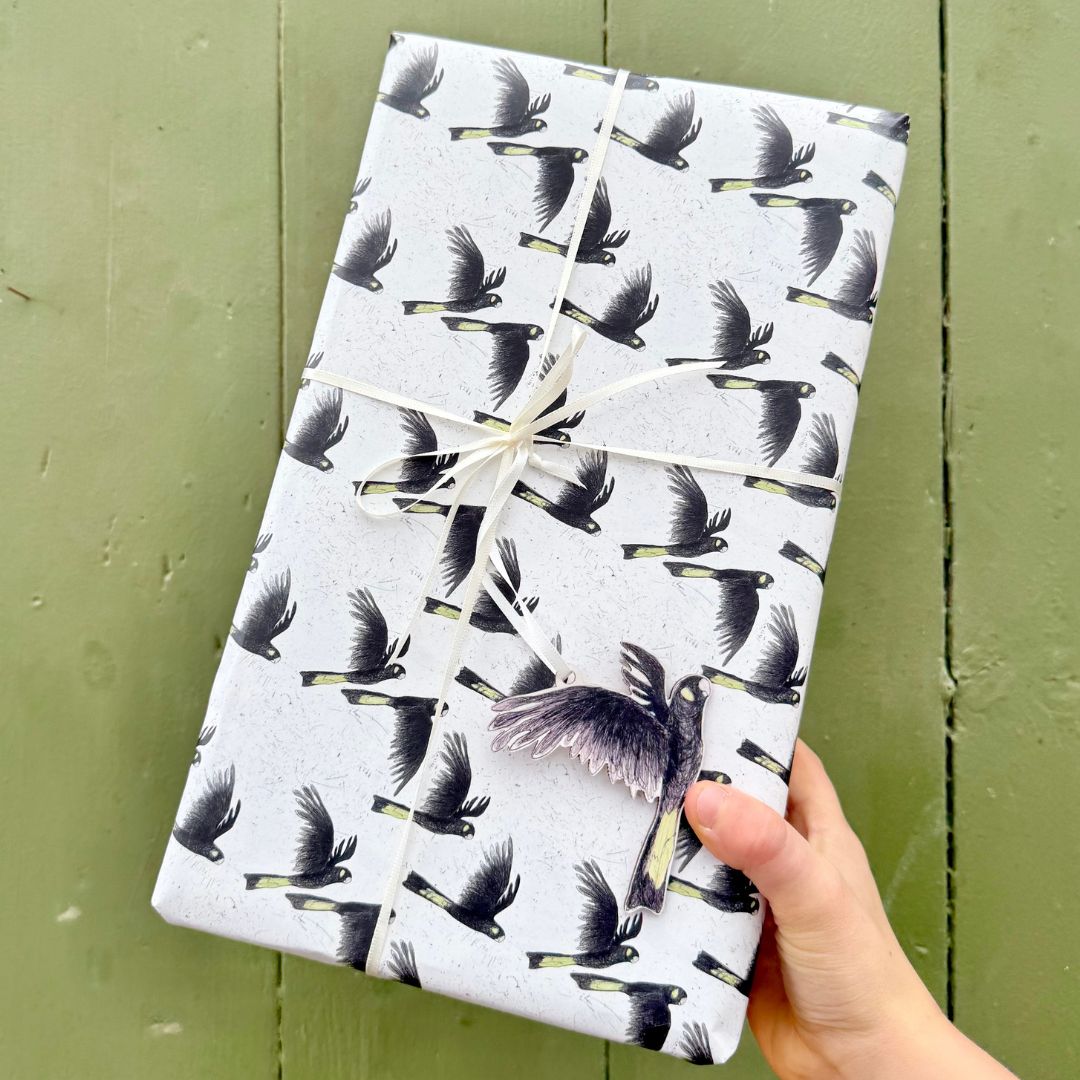 Yellow-tailed Black Cockatoos Wrapping Paper
