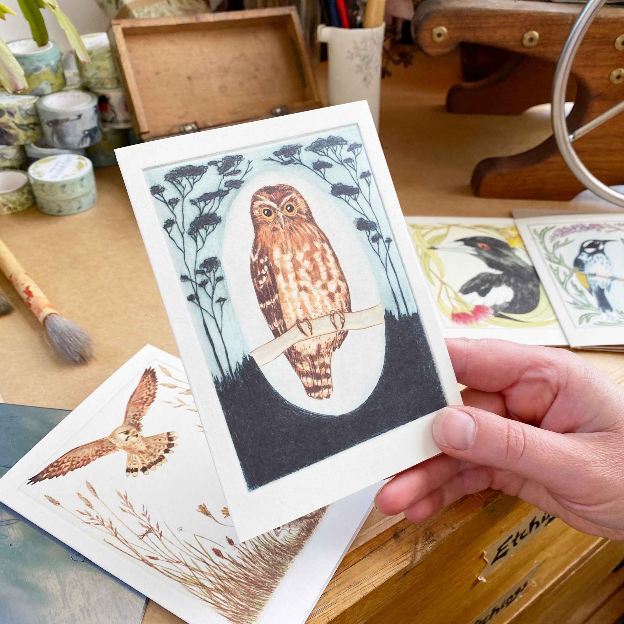 Southern Boobook Greeting Card "I am a Magpie" Collection