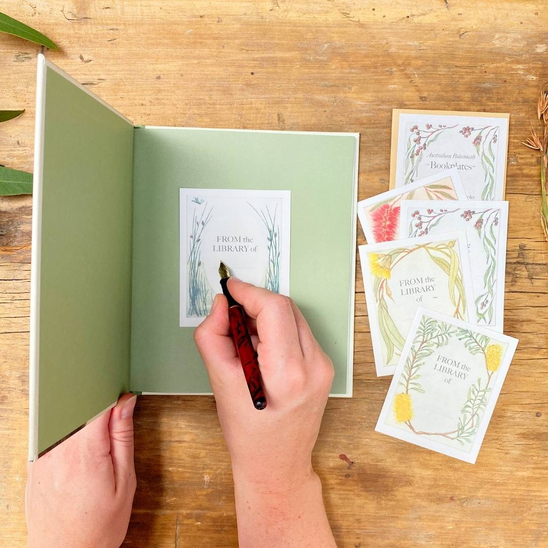 "I am a Magpie" Botanicals Bookplates - Set of 5