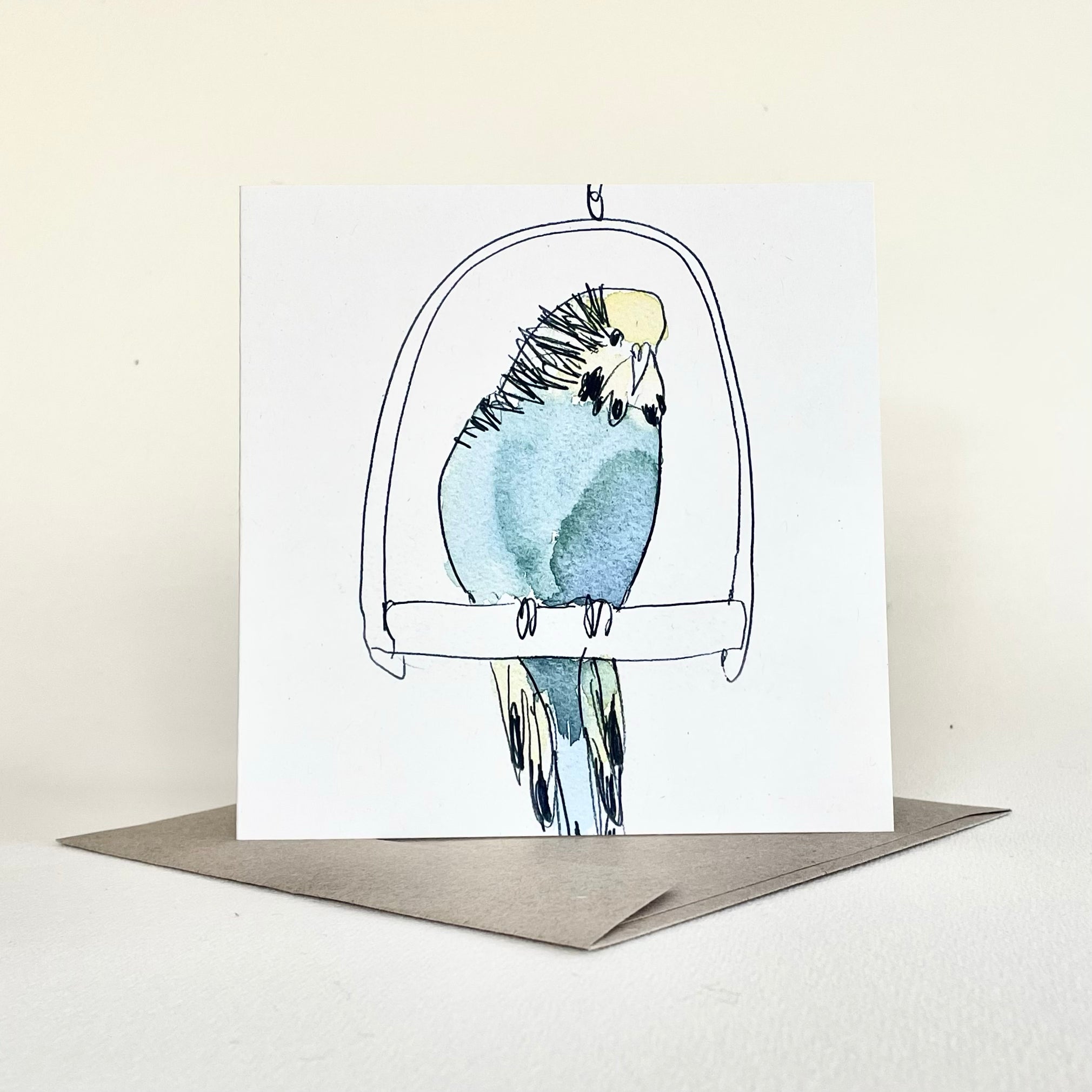 Greeting Card - Budgie 1