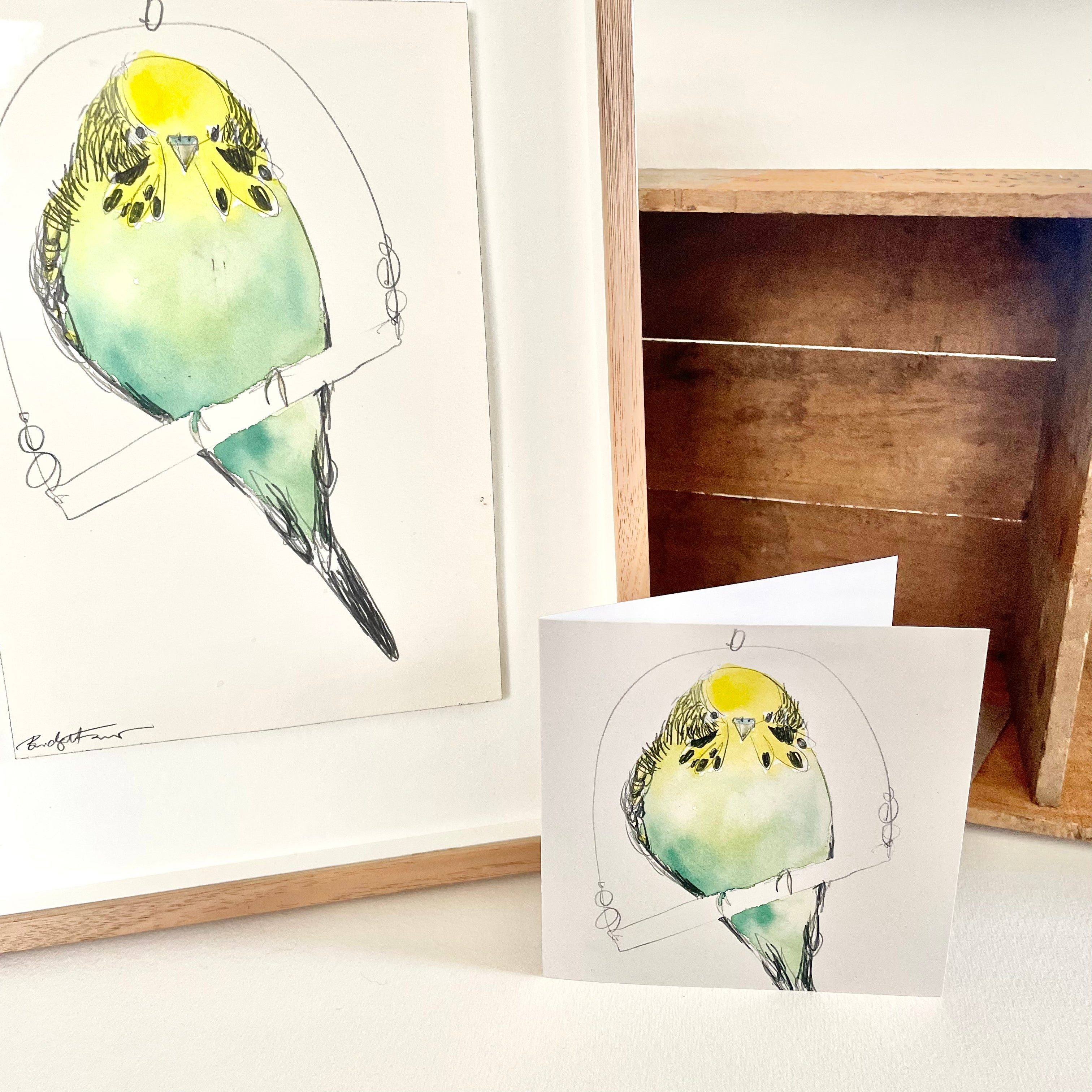 Budgie II Greeting Card