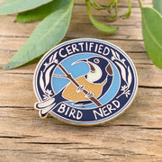 Certified Bird Nerd Enamel Pin