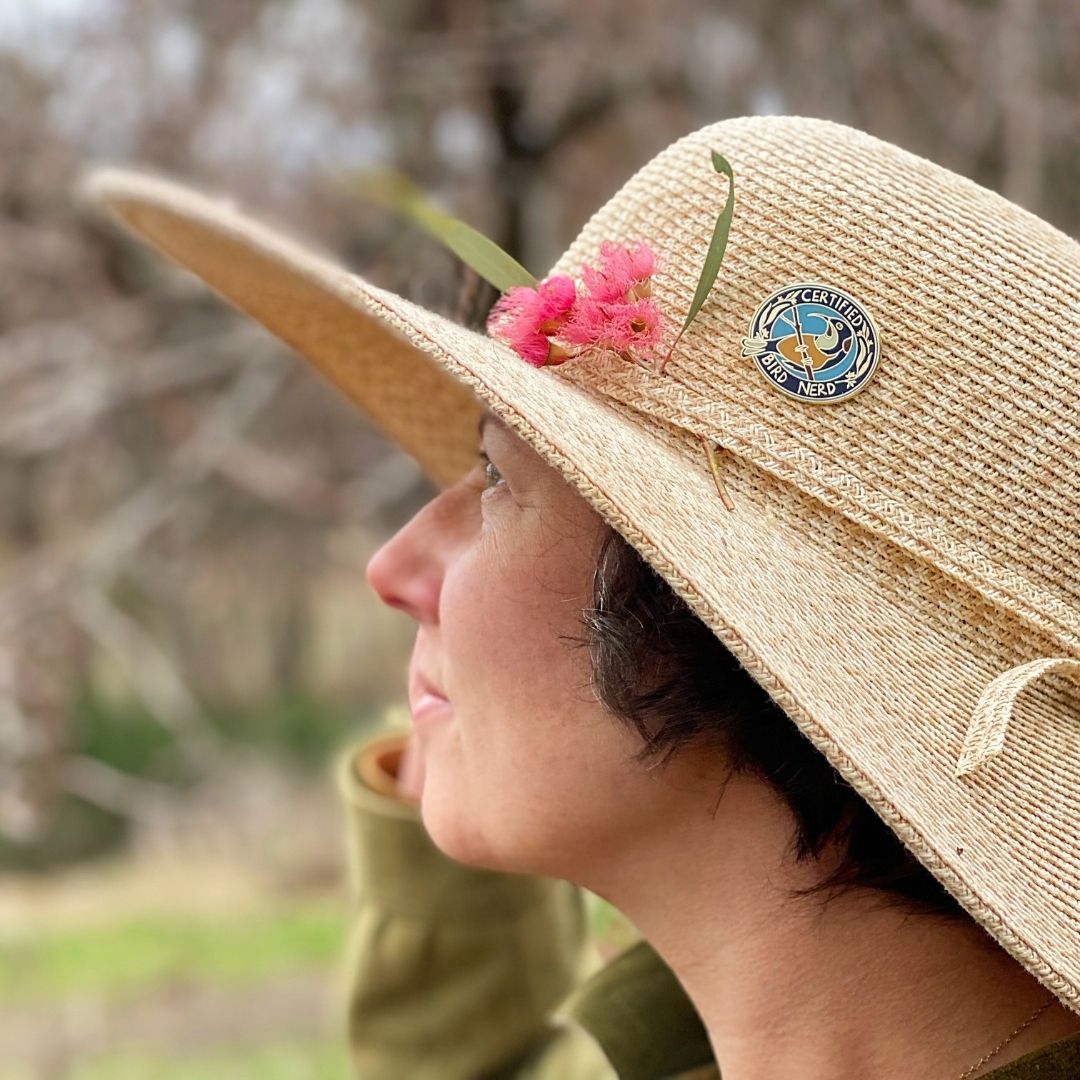 Certified Bird Nerd Enamel Pin