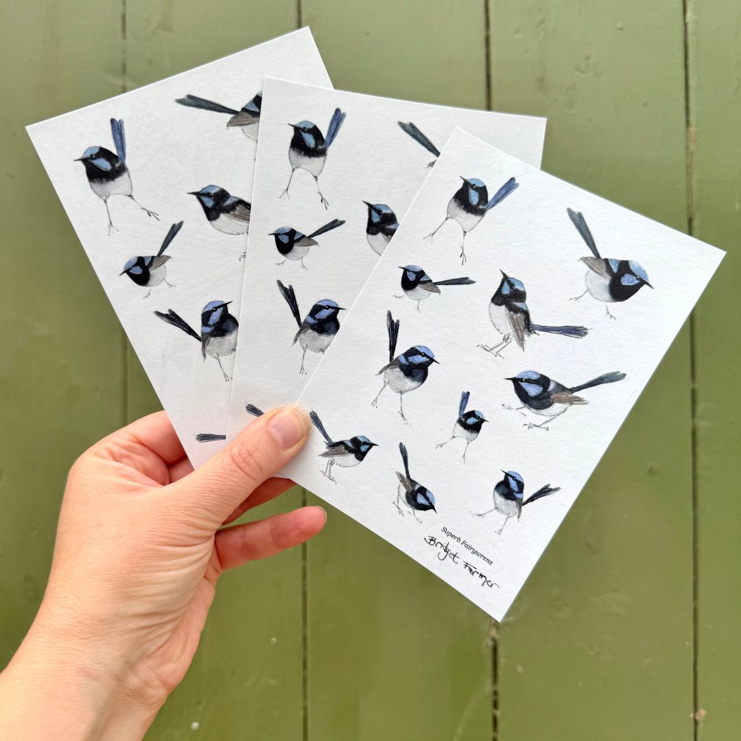 Superb Fairywren Washi Sticker Sheet (A6)