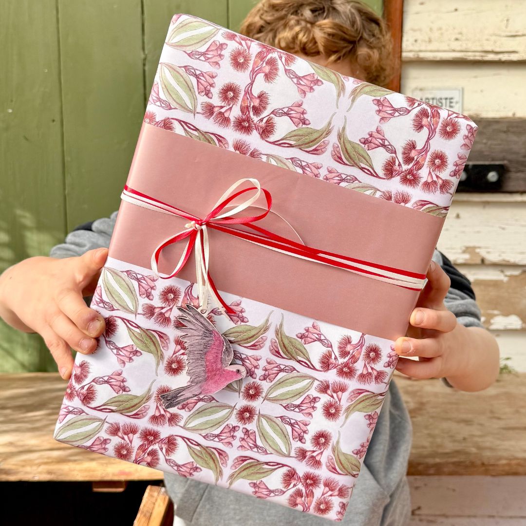 Red Flowering Gum Wrapping Paper